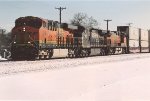 Stack train rolls west through University